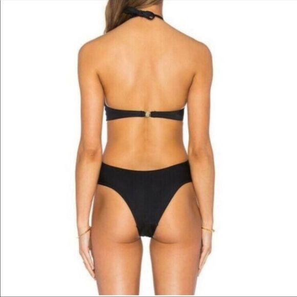 L'Agent by Agent Provocateur Adrina Halter Cutout One-Piece Swimsuit Black XS - Picture 5 of 15